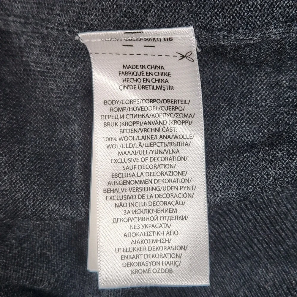 Polo Ralph Lauren‎ Merino Wool Cardigan Sweater 4XLT Big and Tall Dark Gray NWOT